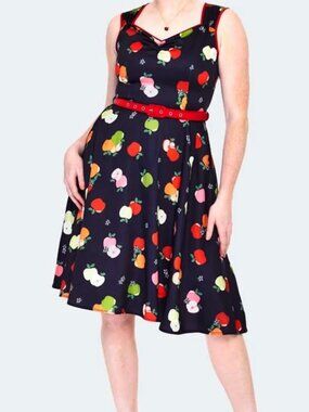 NWT Voodoo Vixen 50s Apple Flare Dress